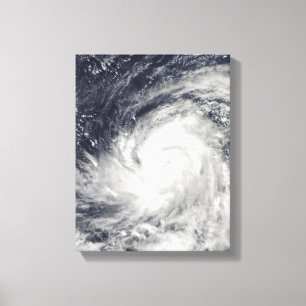 Typhoon Lupit över det westerna Stilla havet Canvastryck