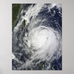 Typhoon Lupit utanför Filippinerna Poster