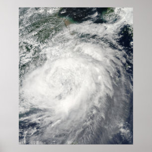 Typhoon Morakot över Chinan Poster