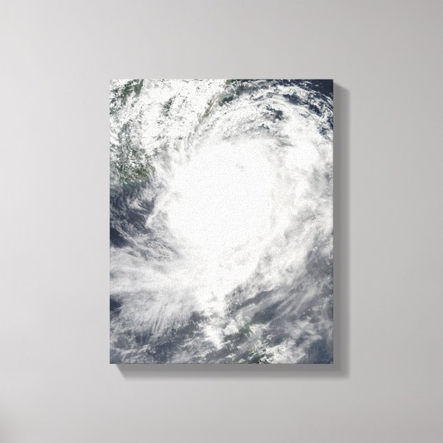 Typhoon Morakot över Taiwan Canvastryck (Framsida)