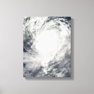 Typhoon Morakot över Taiwan Canvastryck