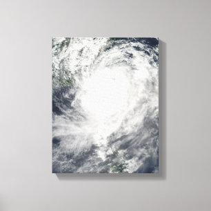Typhoon Morakot över Taiwan Canvastryck