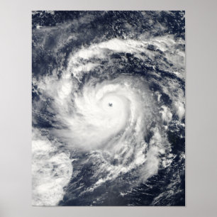 Typhoon Nida i Stilla havet Poster