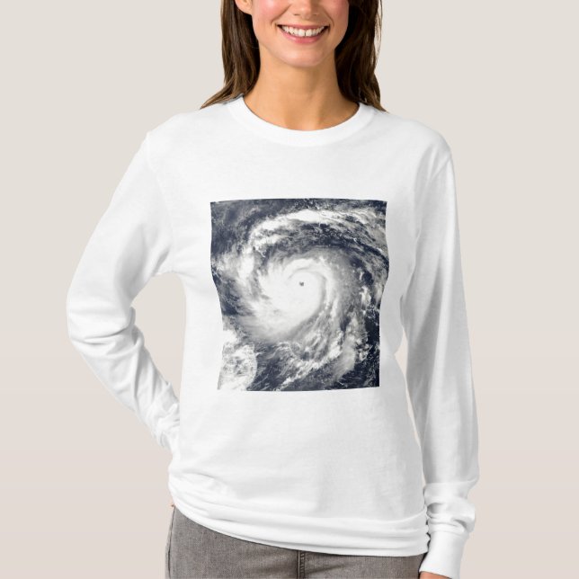 Typhoon Nida i Stilla havet Tee Shirt (Framsida)