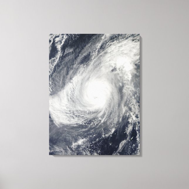 Typhoon Nida sydsydvästra Iwo Jima Canvastryck (Framsida)