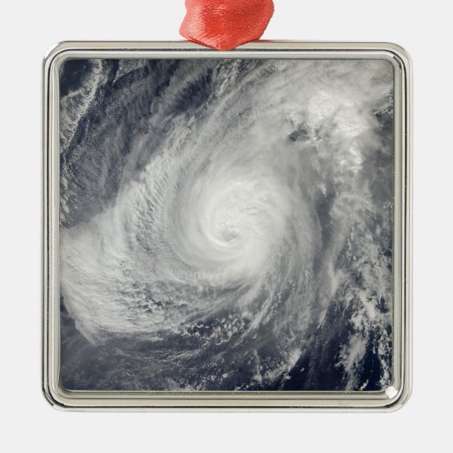 Typhoon Nida sydsydvästra Iwo Jima Julgransprydnad Metall (Framsidan)