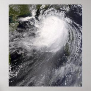 Typhoon Nuri närmar sig China Poster