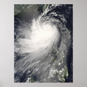 Typhoon Nuri över de filippinska öarna Poster
