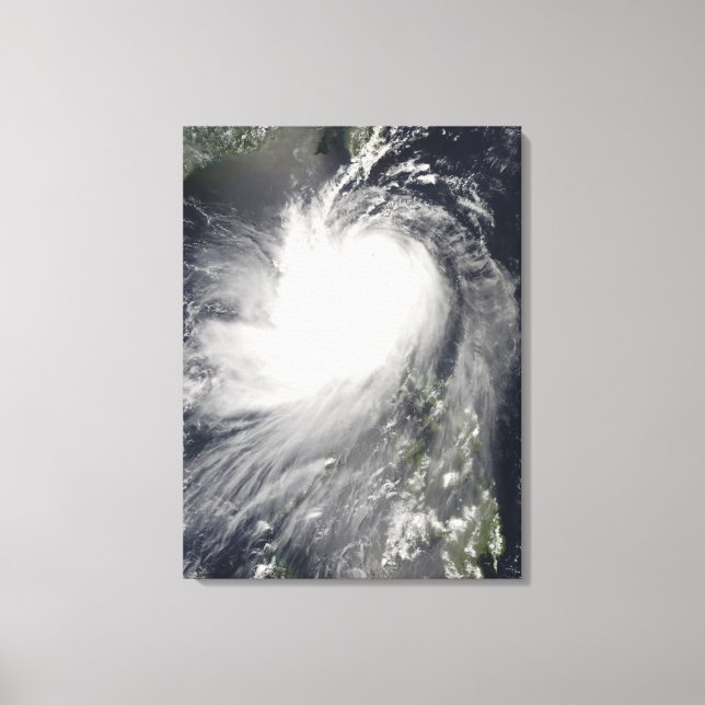 Typhoon Nuri över Filippinerna Canvastryck (Framsida)