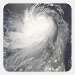 Typhoon Nuri över Filippinerna Fyrkantigt Klistermärke