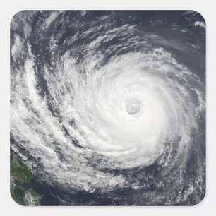 Typhoon Phanfone Fyrkantigt Klistermärke