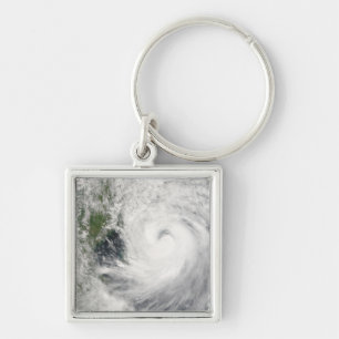 Typhoon Prapiroon Fyrkantig Silverfärgad Nyckelring