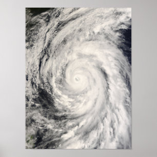 Typhoon Rammasun i Filippinska havet Poster