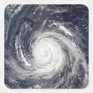 Typhoon Rusa Fyrkantigt Klistermärke