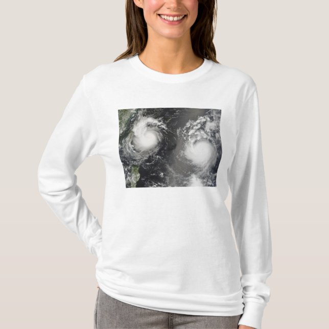 Typhoon Saomai och Tropical Storm Bopha T-shirt (Framsida)