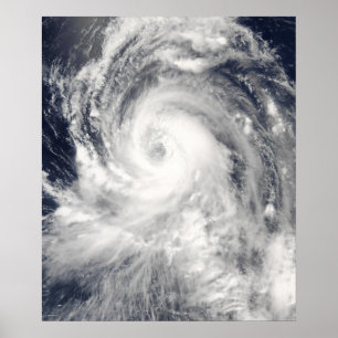 Typhoon Tingting över den nordliga Marianaen Isla Poster