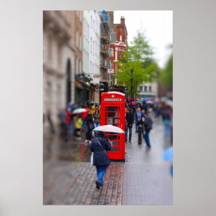 Typical London - Glöm inte Umbrella Poster