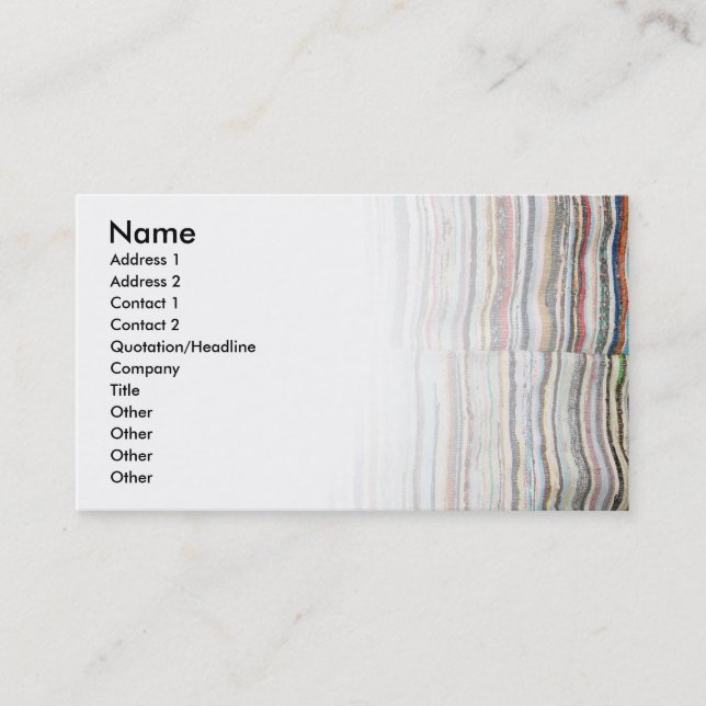 Typisk azorean filt visitkort (Framsida)