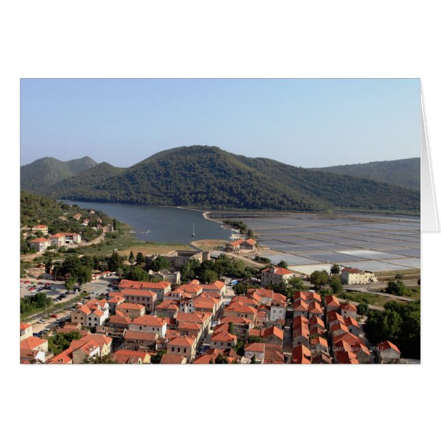 typisk by i CROATIA Hälsningskort (Framsidan Horizontal)