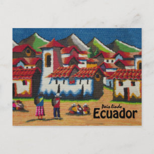 Typisk Ecuador Otavalo Tapestry Vykort