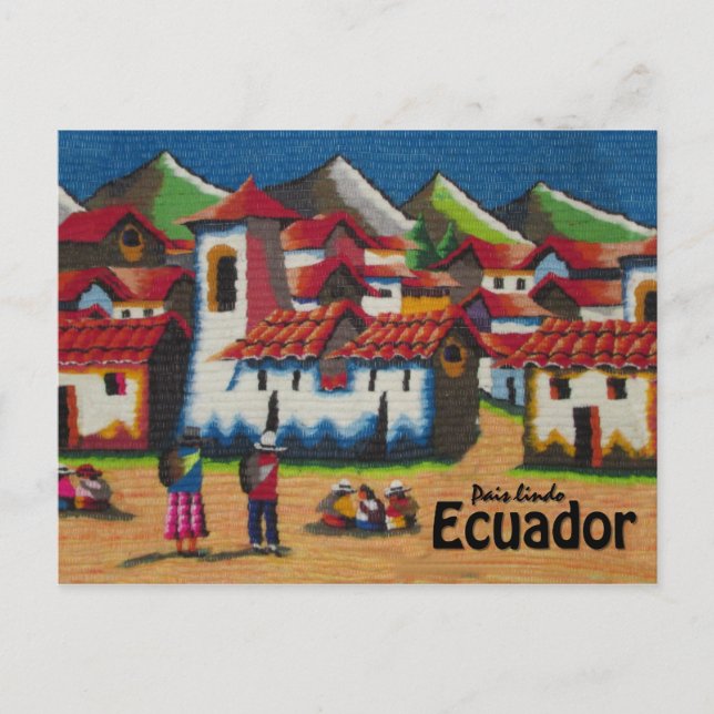 Typisk Ecuador Otavalo Tapestry Vykort (Framsida)