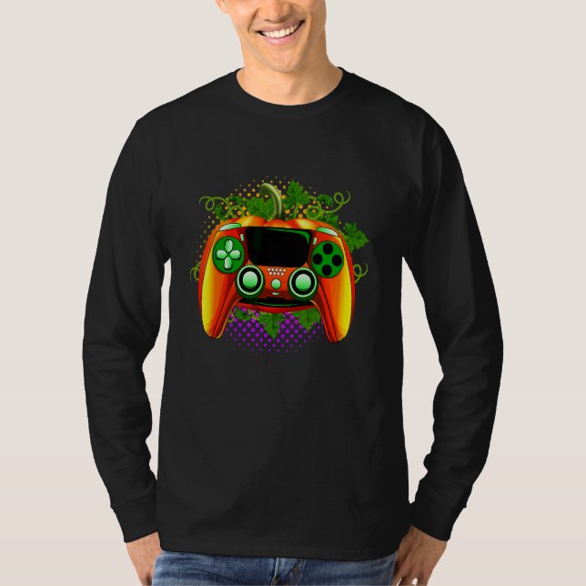 Typisk spelare Halloween  TV-spelskontroll T Shirt (Framsida)