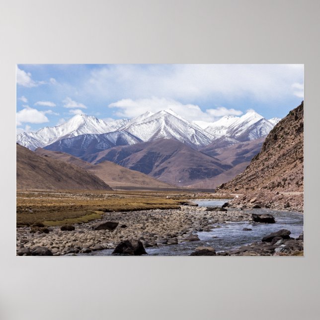 Typisk tibetansk bergslandskap poster (Framsidan)