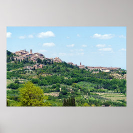 Typisk traditionell by i Toscana - Italien Poster