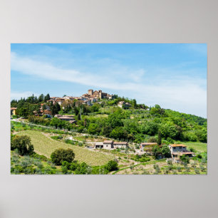 Typisk traditionell by i Toscana - Italien Poster
