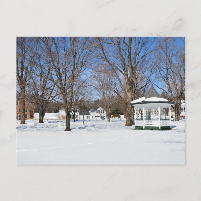 Typisk Vermont Stad Vinter vykort (Framsida)