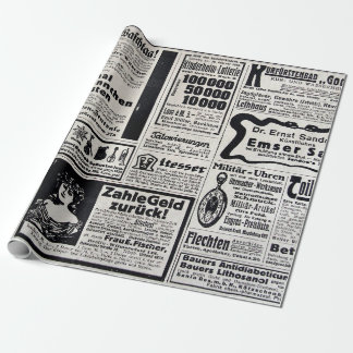 Typiska annonser på tyska i en ny europeisk presentpapper