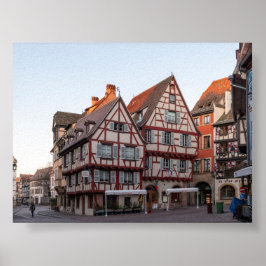 Typiska hus i Colmar Poster