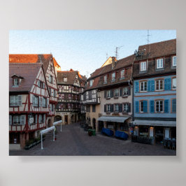 Typiska hus i Colmar Poster