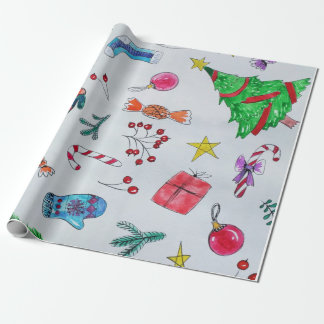 Typiska motiv om juldagen presentpapper