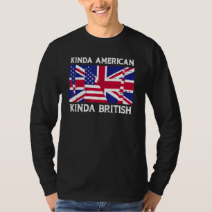 Typiskt amerikansk typiskt brittisk dubbelt medbor t shirt