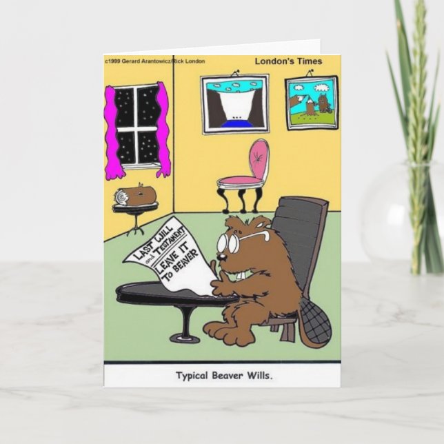 Typiskt Beaver Last Will & Testament Kort (Framsida)