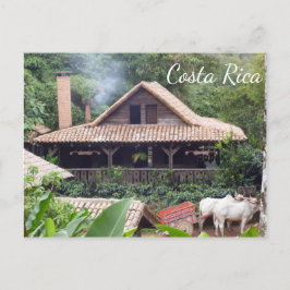 Typiskt Costa Rican Home- och Oxcart-vykort Vykort