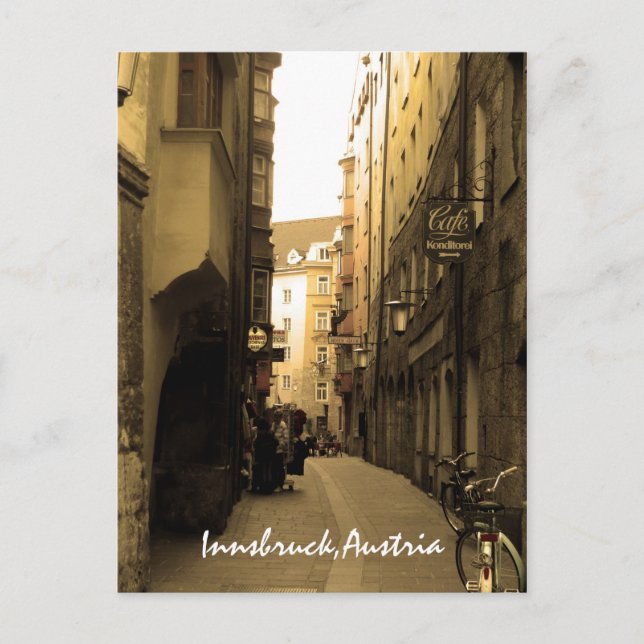 Typiskt European Alley Vykort (Framsida)