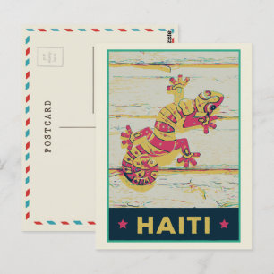 Typiskt färglöst geckokort i Haiti Vykort