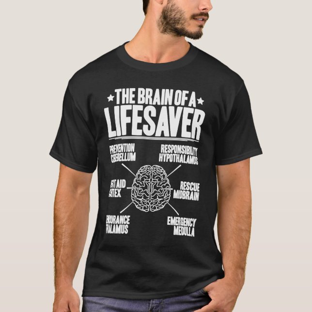Typiskt hjärnLifesaver T Shirt (Framsida)