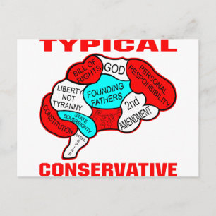 Typiskt Konservativ Brain Vykort