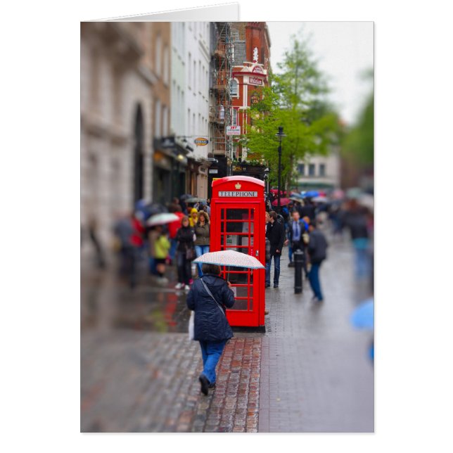 Typiskt London - Glöm inte Umbrellakortet Hälsningskort (Framsidan)