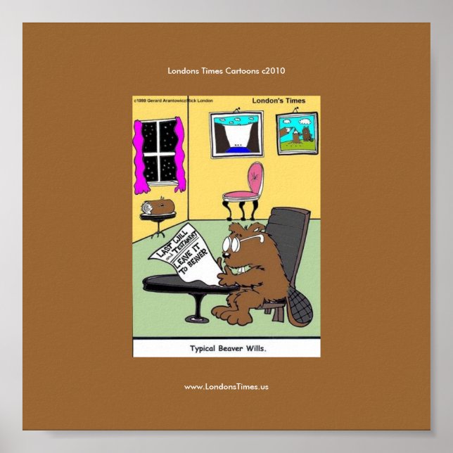 Typiskt Poster av Beaver-Wills Unik Funny (Framsidan)