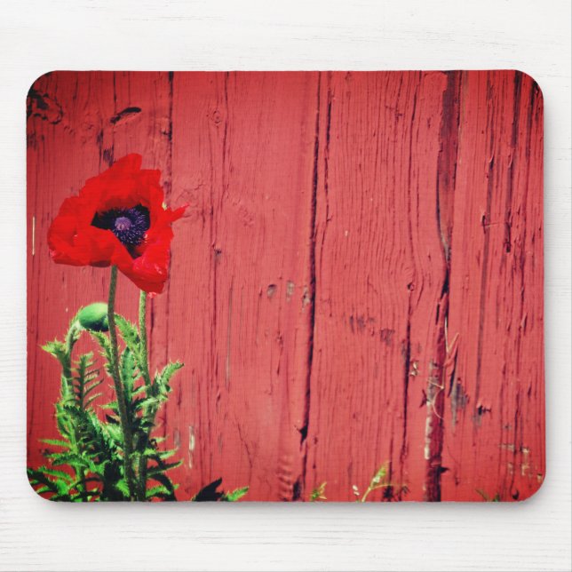 Typiskt svenskt falun färger ,rött färg musmatta (Framsidan)