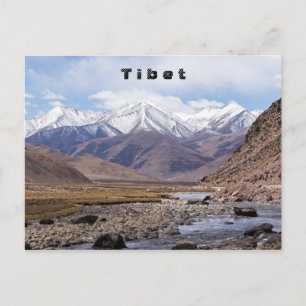 Typiskt tibetanskt bergslandskap vykort