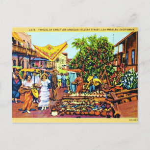 Typiskt Tidigt Los Angeles - Olvera Street Vykort