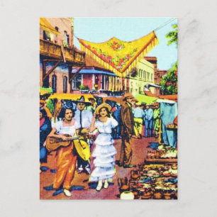 Typiskt Tidigt Los Angeles - Olvera Street Vykort