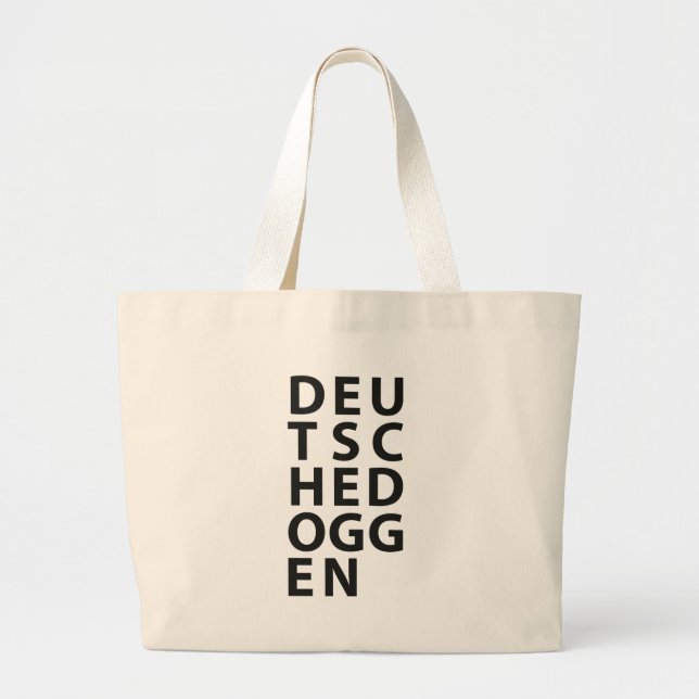 Typo: Deutsche Dogge Jumbo Tygkasse (Framsidan)