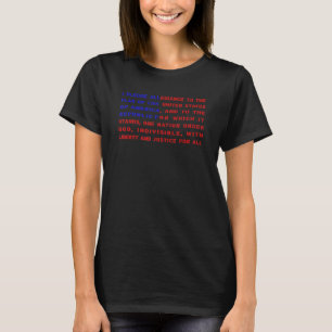 Typo I Pleding All Patriotic US Flagga Design T Shirt