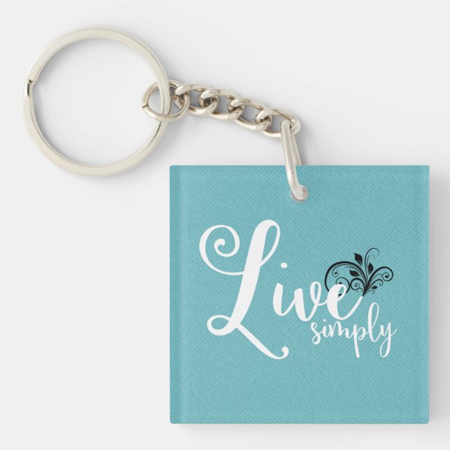Typografcitat för "Live Simply" (Framsidan)
